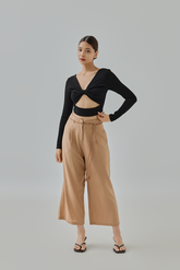 Donna Braided Belt Linen Culottes
